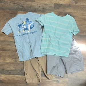 Southern Tide Kids Matching Set - Gray and Mint